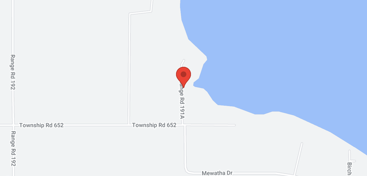 map of Hiway 630 TWP 652